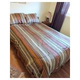 Double Bed with Frame, Mattress, and Bedding