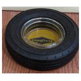 Goodyear Rubber Tire Ashtray with Glass Insert