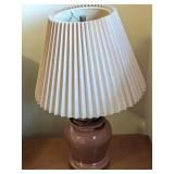 Ceramic Table Lamp with Pleated Shade
