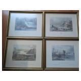 Four W.H. Bartlett Framed Prints
