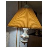 Hanging Swag Lamp with Pleated Shade