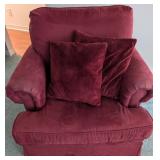 Decor-Rest Red Upholstered Armchair