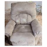 Light Beige Manual Recliner Chair