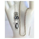 925 Sterling Silver Necklace and Pendant Set