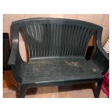 Green Plastic Outdoor Bench