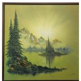 Oil on Canvas Landscape by L. Mallet
