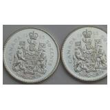 1965 Canada 50-Cent Silver Coins