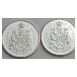 1965 Canada 50-Cent Silver Coins