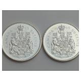 1965 Canada 50-Cent Silver Coins