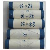Five Rolls of 2005 CAD Nickels