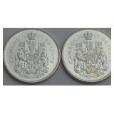 1965 Canada 50-Cent Silver Coins