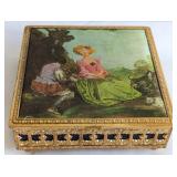 Schmid Bros. Inc. Gilt Metal Musical Jewelry Box