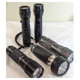 Five Assorted Flashlights