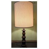 Wooden Table Lamp with Fabric Shade