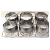 MCM 1960's Silver Ombre Glasses With Carrier
