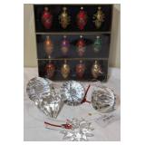 Glass and Crystal Holiday Ornaments