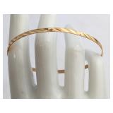 10K Gold Diamond-Cut Bangle