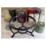 Candles and Metal Candle Holder