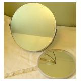 Two Vanity Mirrors with Stand