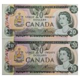 1979 CAN $20 Pair