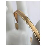 10K Gold Diamond-Cut Bangle