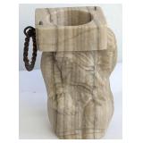 Hand-Carved Banded Stone Figure