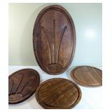 Hand-Carved Wooden Serving Trays