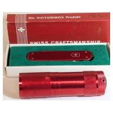 Victorinox Red Swiss Army Knife and Flashlight Set