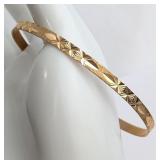 10K Gold Diamond-Cut Bangle