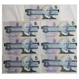 1986 CAN $5 Lot