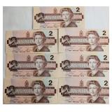1986 CAN $2 Lot