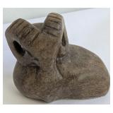 Stylised Carved Soapstone Figure of a Ram