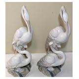 Casades Spain Porcelain Crane Figurines