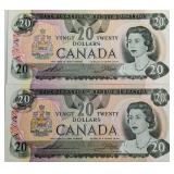 1979 CAN $20 Pair