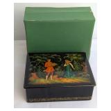 Russian Palekh School Lacquer Box