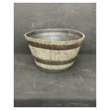 Plastic Flower Pot Whiskey Barrel Style