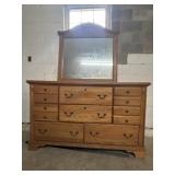 Vaughan and Basset Oak Dresser with Mirror