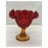 Vintage Fenton Hobnail Compote