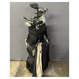 Golf Bag with Clubs and Balls