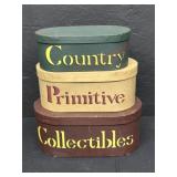 Country Primitive Collectibles Decorative Boxes