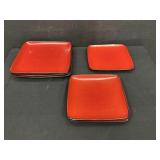Home Trends Rave Red Plates