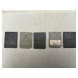 (5) Play Station 2 Memory Cards