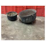 Cast Iron Cauldron Flower Pot
