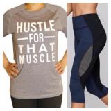 Womenï¿½s Athletic 2pc T-Shirt& Leggings Set Small