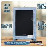 Rustic Blue Wood Tabletop Chalkboard