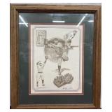 "How to Play the Outfield" Signed Sports Art"