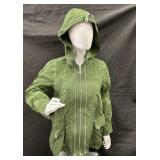 Pine Moss Green Zip Up Water Resistant Hoodie