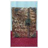 Gold Floral Design Photo Album with Latch