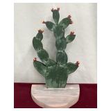 Handmade Wood Cactus Sculpture