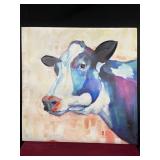 Abstract Cow Painting on Canvas 30 x 30 inches